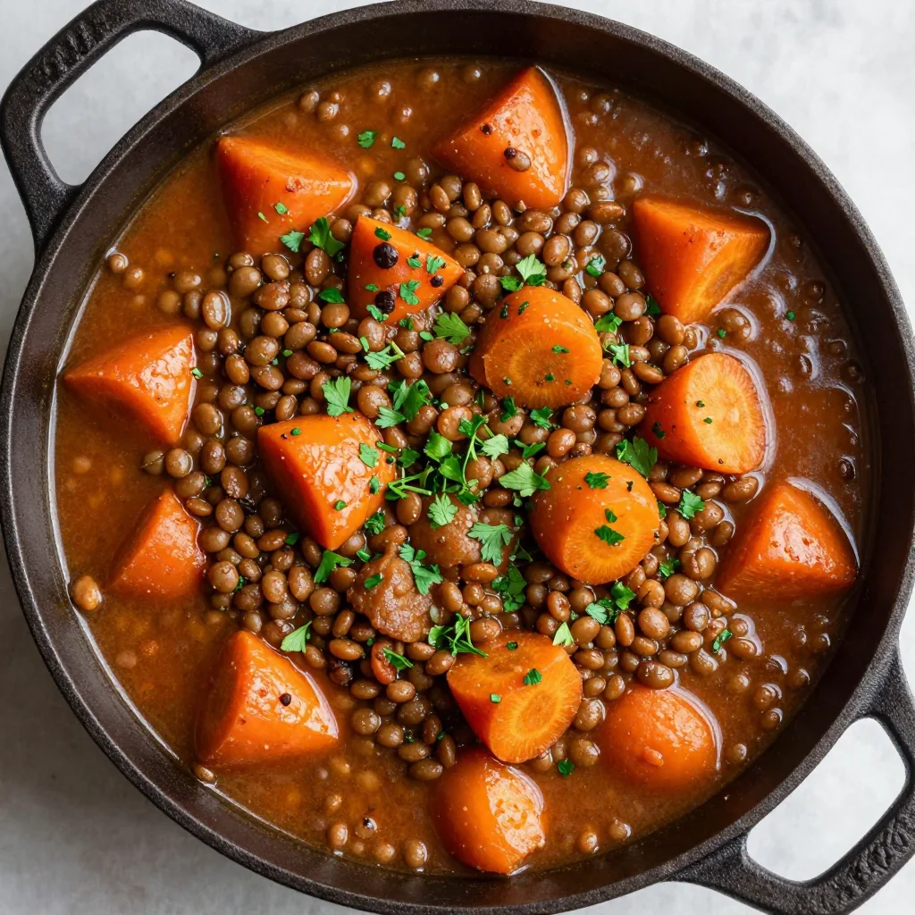 cozy one pot lentil and root vegetable stew for winter family meals