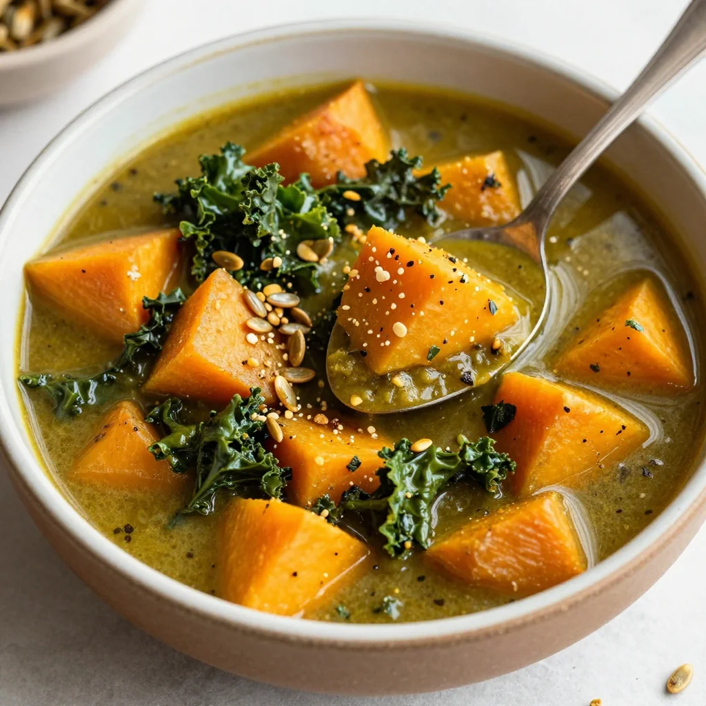 cozy onepot sweet potato and kale stew for family meal prep