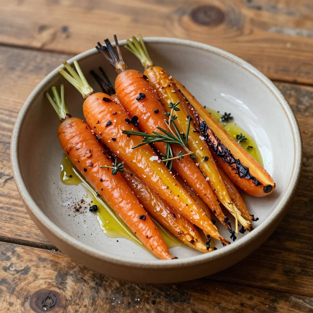 cozy roasted carrot and parsnip medley with garlic and herbs