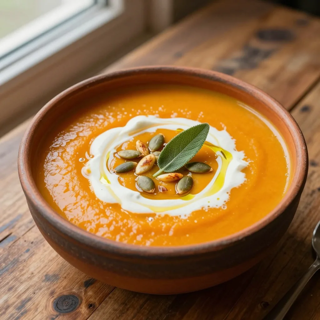 creamy butternut squash and potato soup for cozy family dinners