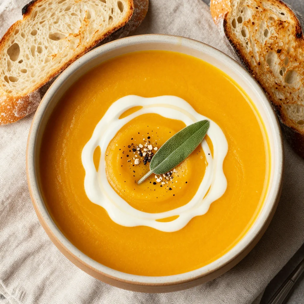 creamy butternut squash and potato soup for cozy family dinners