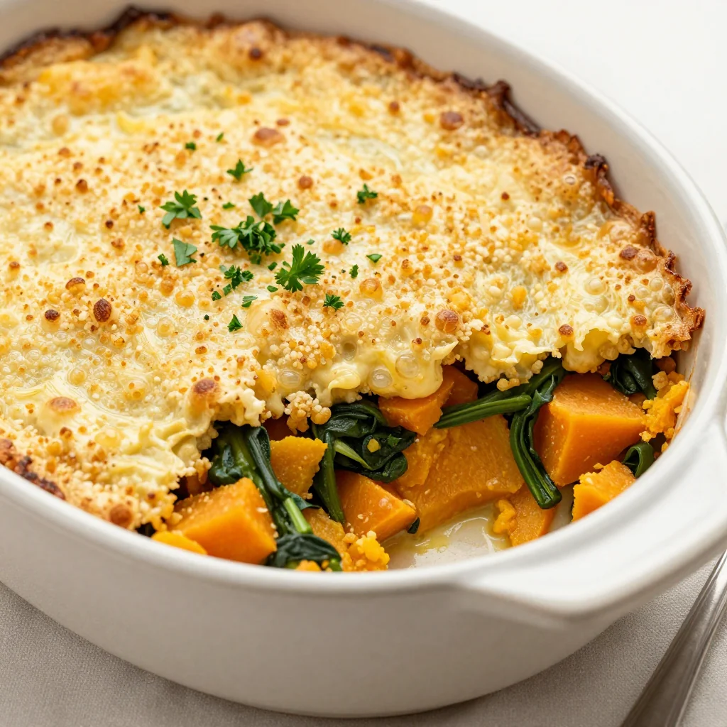 creamy spinach and sweet potato casserole for cozy weeknight meals