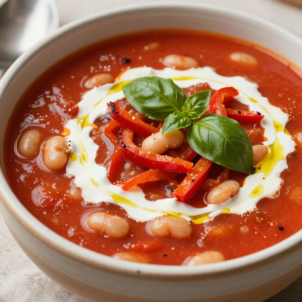 Creamy Tomato and Roasted Red Pepper Soup Stew