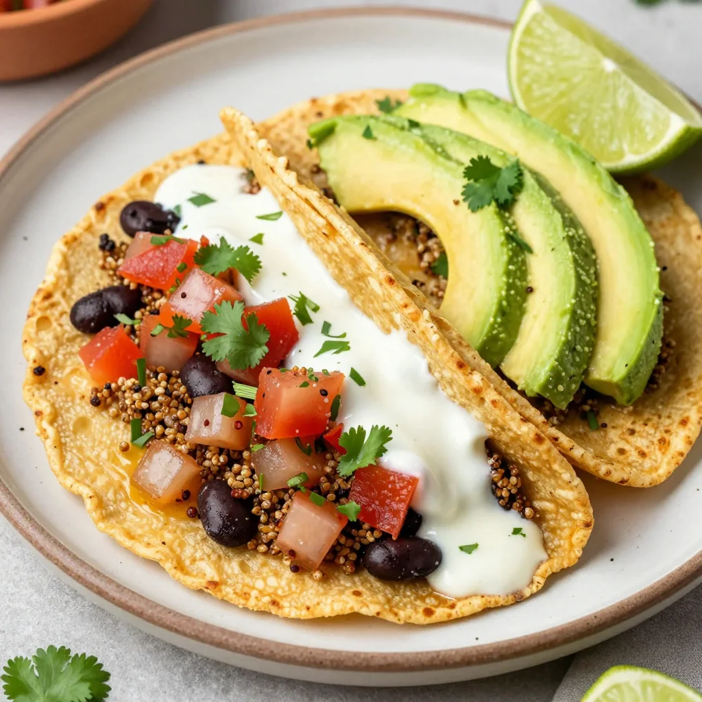 Crispy Quinoa and Black Bean Burritos for Vegan Meal