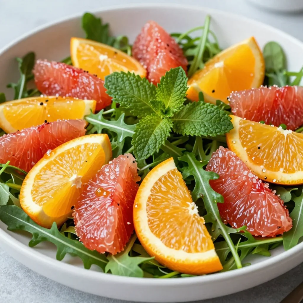 detox citrus salad with oranges grapefruit and fresh mint
