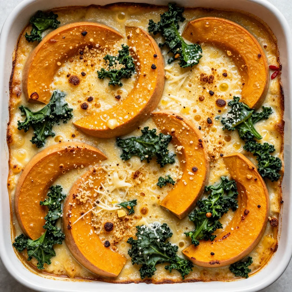 easy meal prep butternut squash and kale casserole for cozy winter dinners