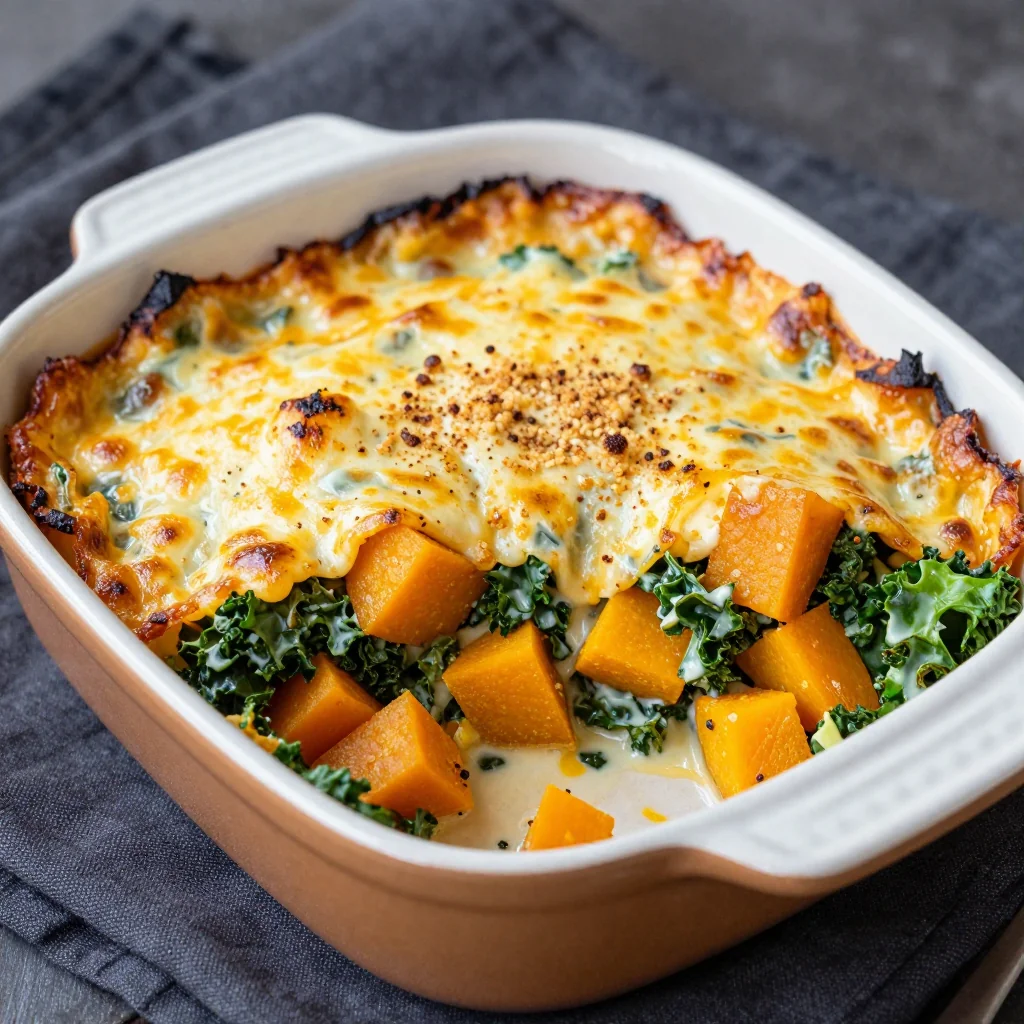 easy meal prep butternut squash and kale casserole for cozy winter dinners