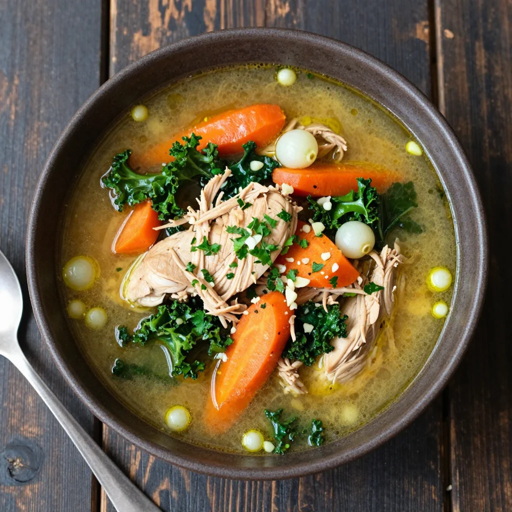 easy meal prep chicken stew with winter vegetables and garlic