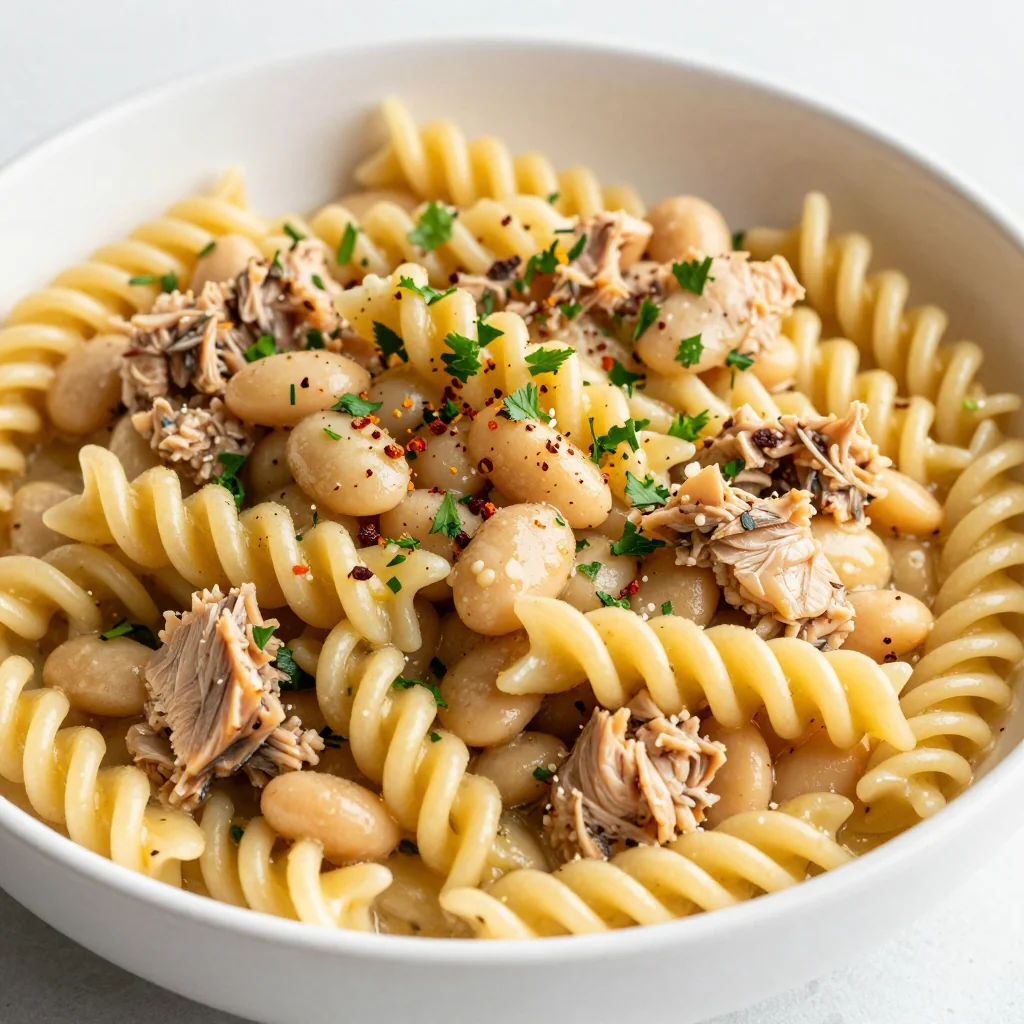 Easy Pantry Clean Out Tuna And White Bean Pasta