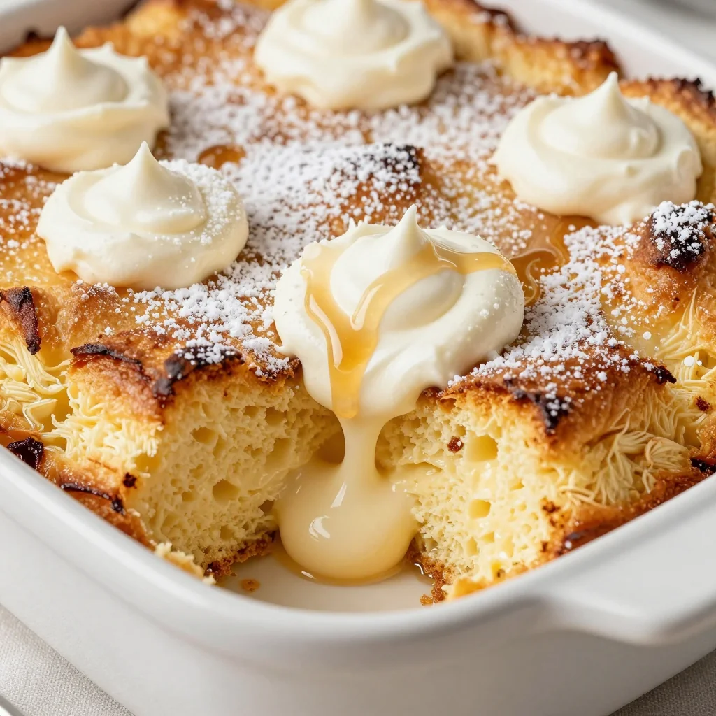 fluffy cinnamon eggnog french toast casserole for festive breakfast