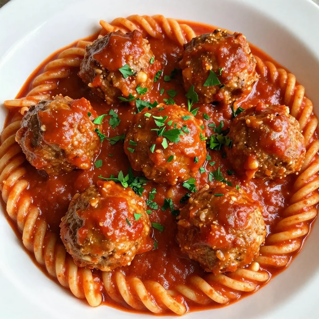 Freezer Friendly Meatballs in Marinara for Easy Pasta