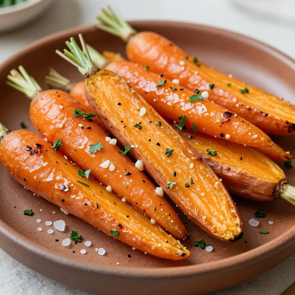 garlic herb roasted sweet potatoes with carrots for winter meals