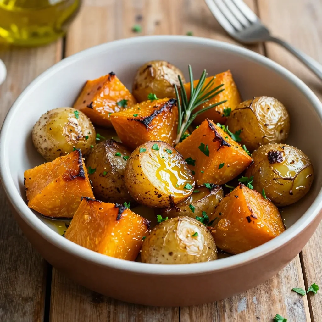 garlicroasted winter squash and potatoes for easy family meals