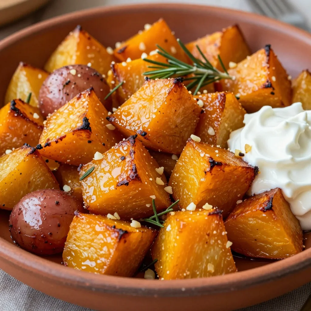 garlicroasted winter squash and potatoes for easy family meals