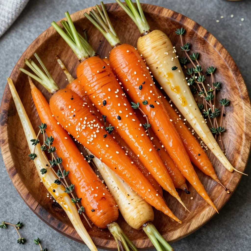 healthy citrus garlic roasted carrots and parsnips for family suppers