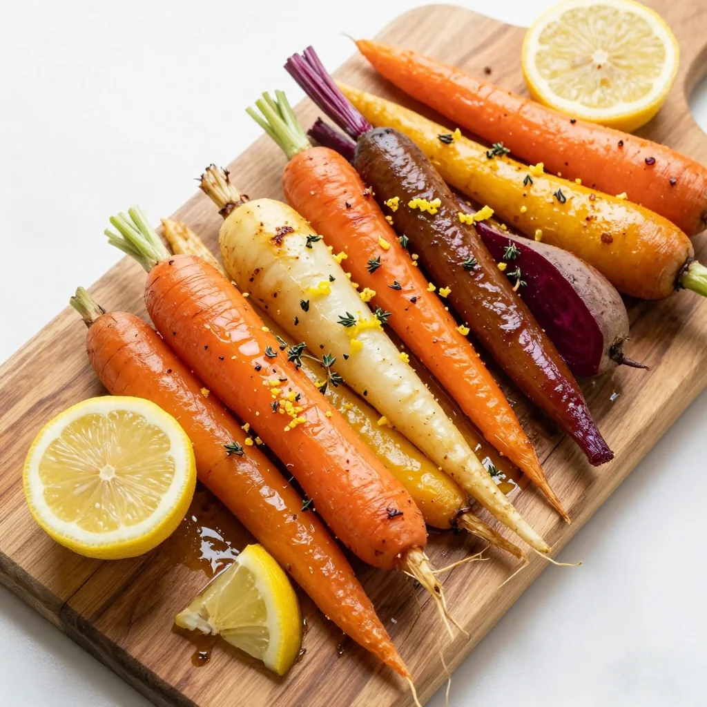 healthy lemon roasted root vegetable medley for clean eating family meals