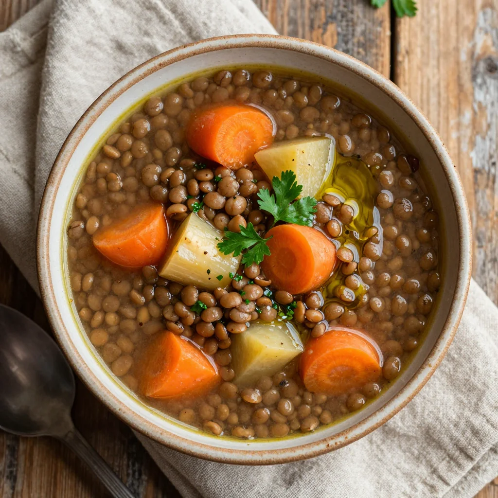 healthy onepot lentil and root vegetable soup for nourishing family nights