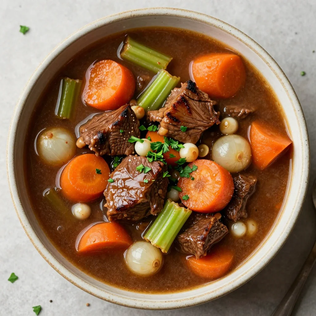 Healthy Slow Cooker Vegetable Beef Stew for Clean Eating