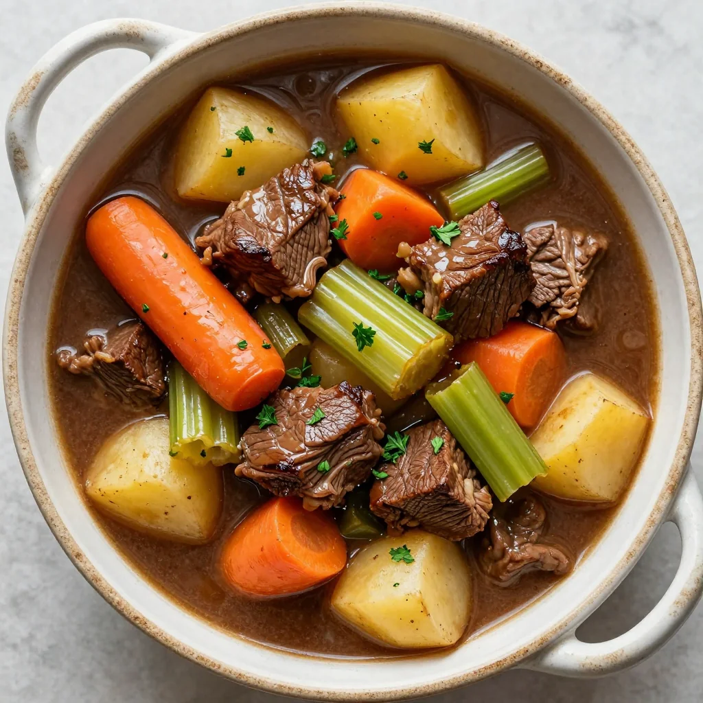 Healthy Slow Cooker Vegetable Beef Stew for Clean Eating