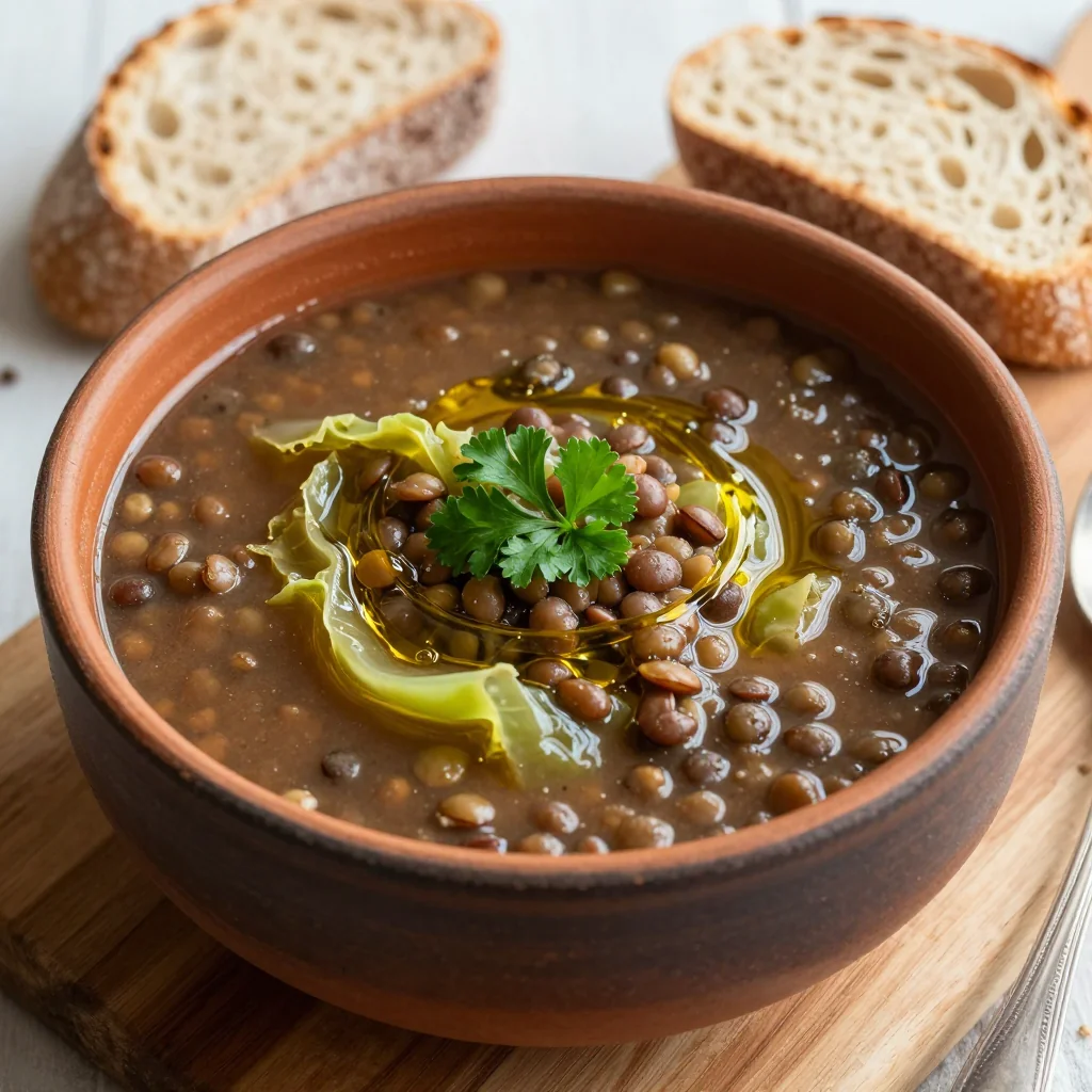 hearty lentil and cabbage soup perfect for meal prep and budget meals