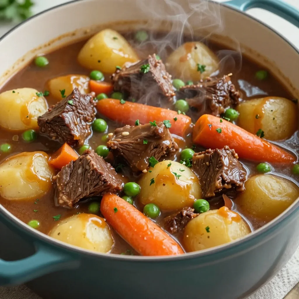 hearty onepot beef and potato stew for cold winter family dinners