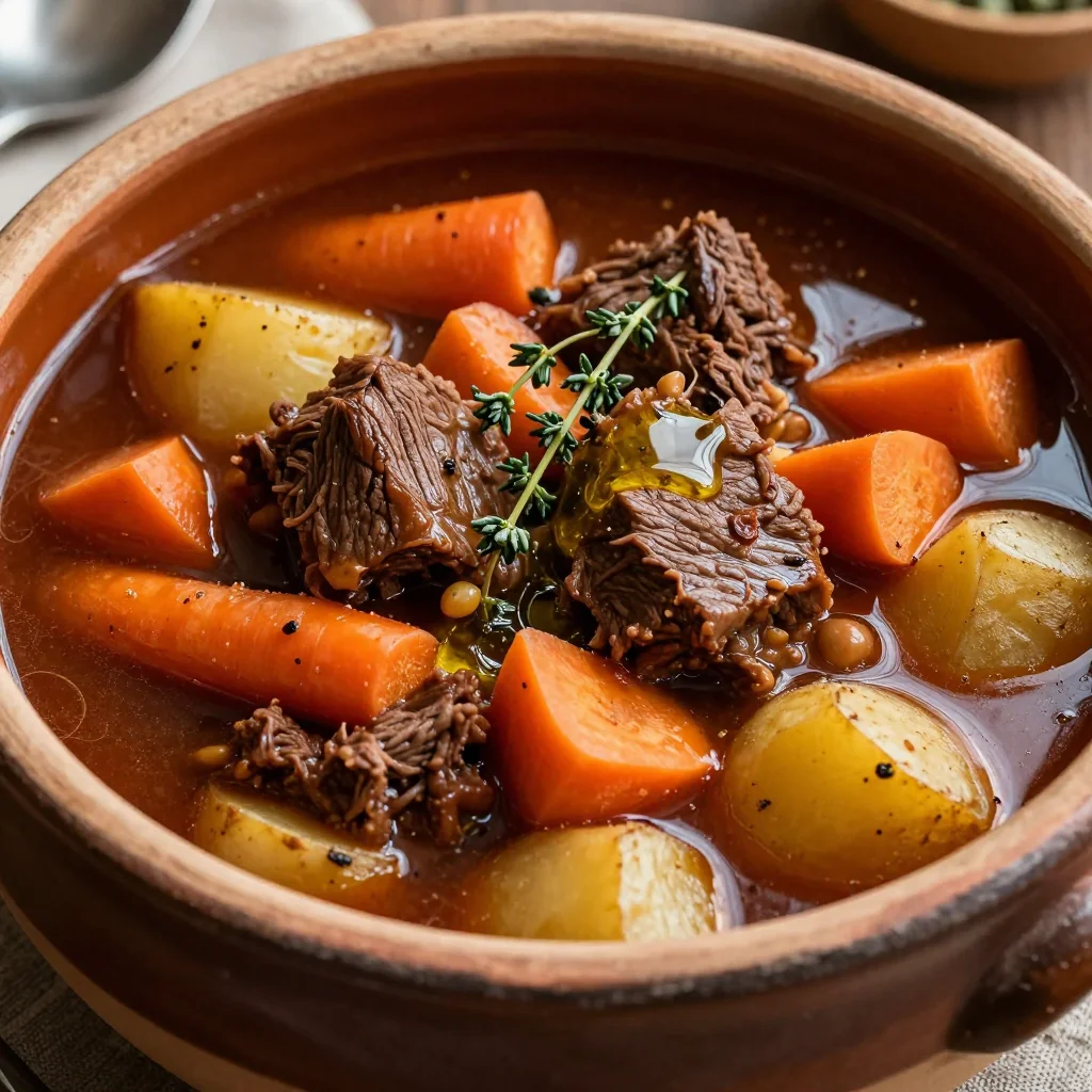 hearty slow cooker beef and winter vegetable stew for cold winter nights