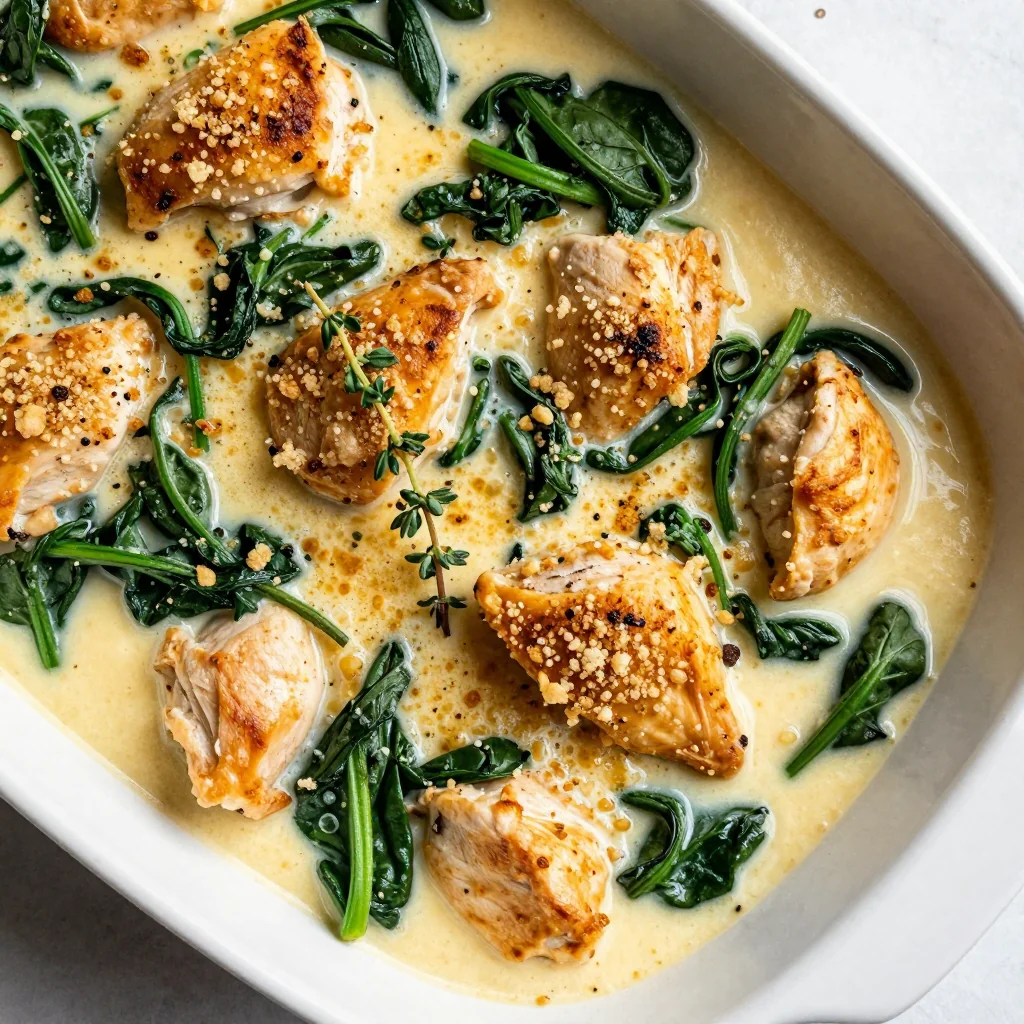 high protein chicken and spinach casserole for cold winter dinners