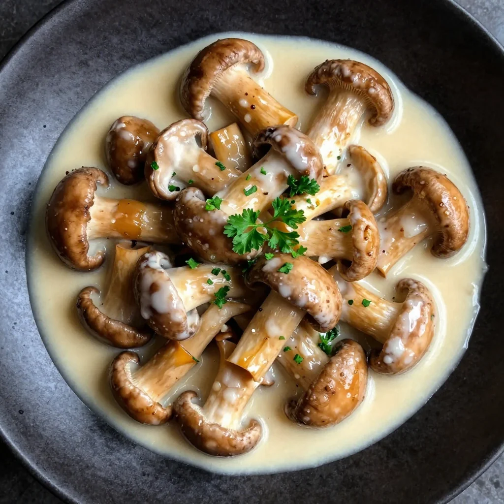 Keto Creamy Garlic Butter Mushrooms as Side Dish