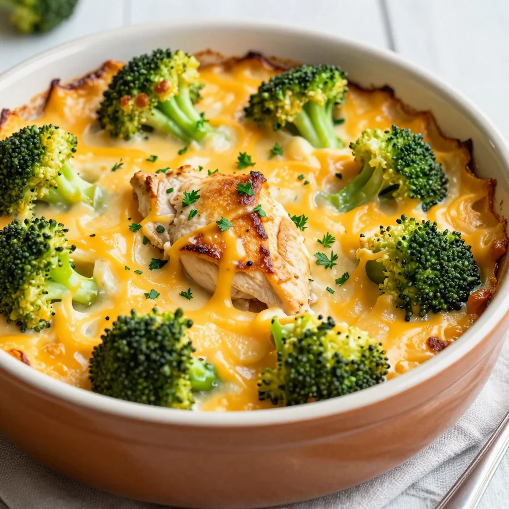 Kid Friendly Baked Chicken and Broccoli with Cheese for Dinner