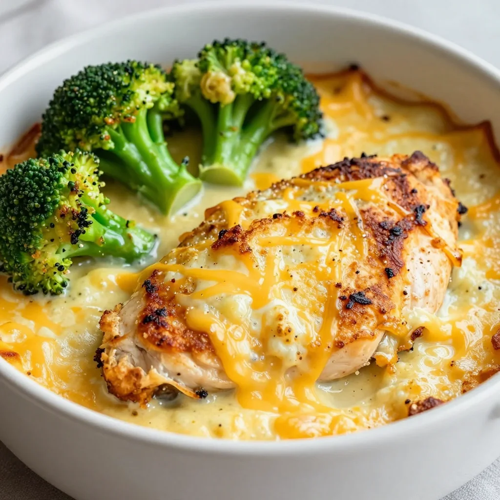 Kid Friendly Baked Chicken and Broccoli with Cheese for Dinner