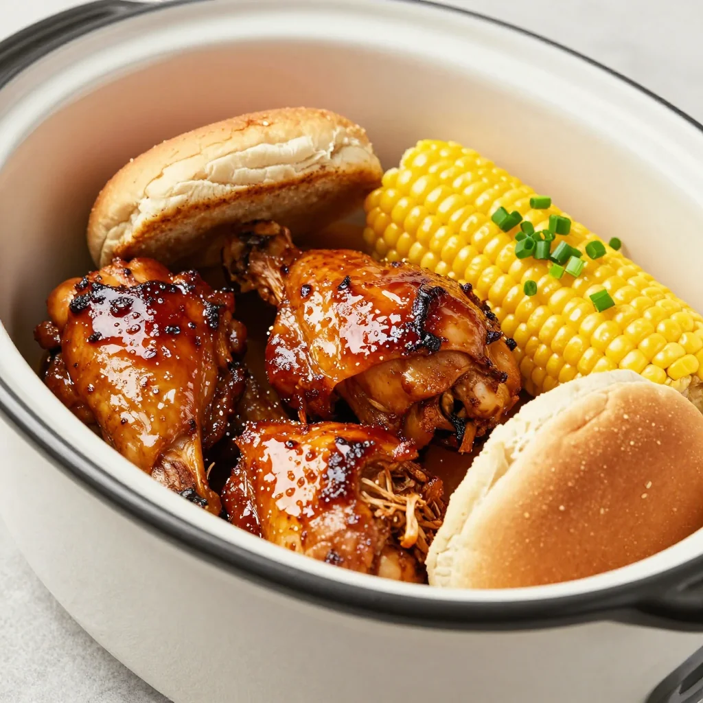 Kid-Friendly Slow Cooker BBQ Chicken Thighs