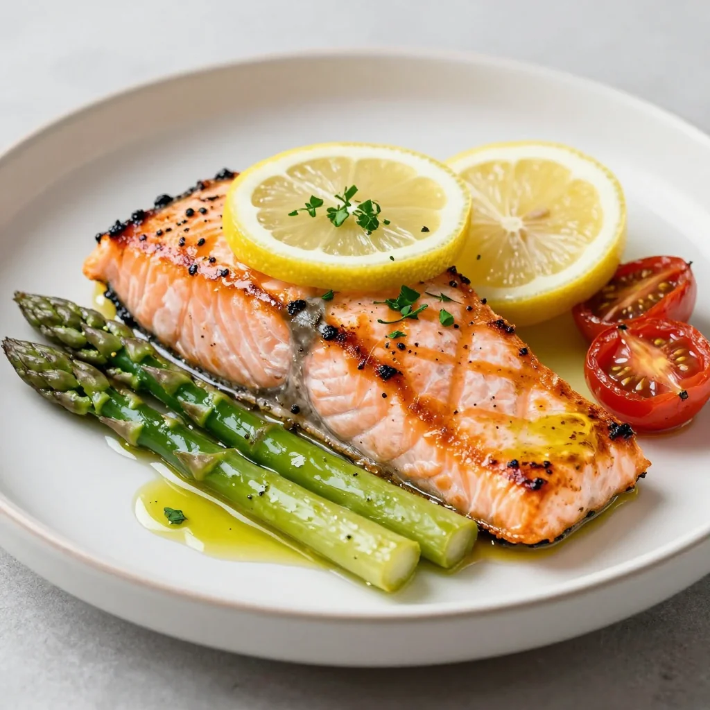 Lemon Herb Grilled Salmon for Clean Eating Dinner