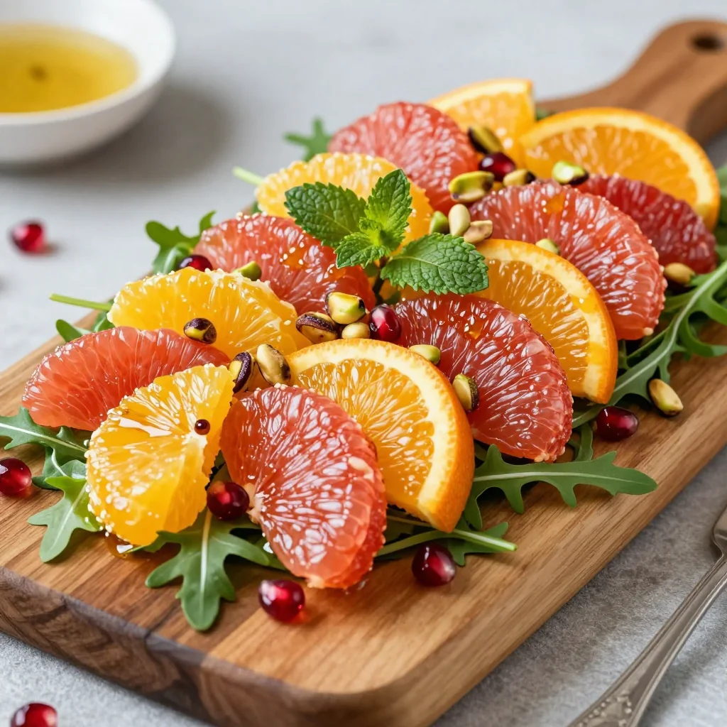 light citrus salad with orange and grapefruit for new year clean eating