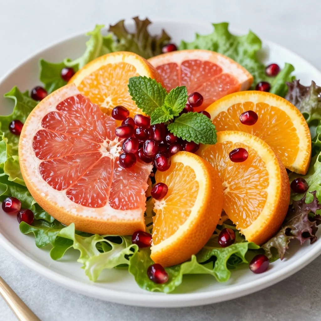 light citrus salad with orange and grapefruit for new year clean eating