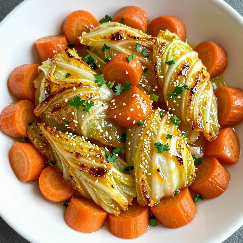 low calorie lemon roasted cabbage and carrots for detox meals