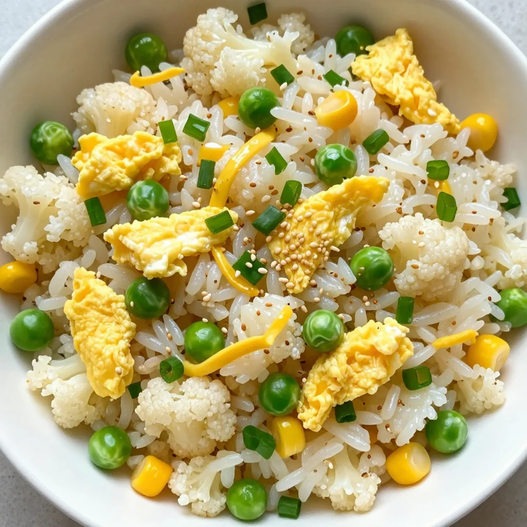 Low-Carb Cauliflower Fried Rice with Egg and Veggies
