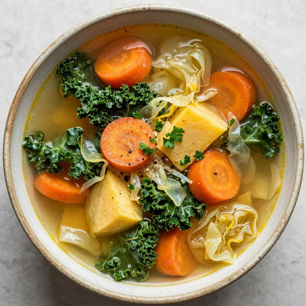lowcalorie cabbage and winter vegetable soup for family meal prep