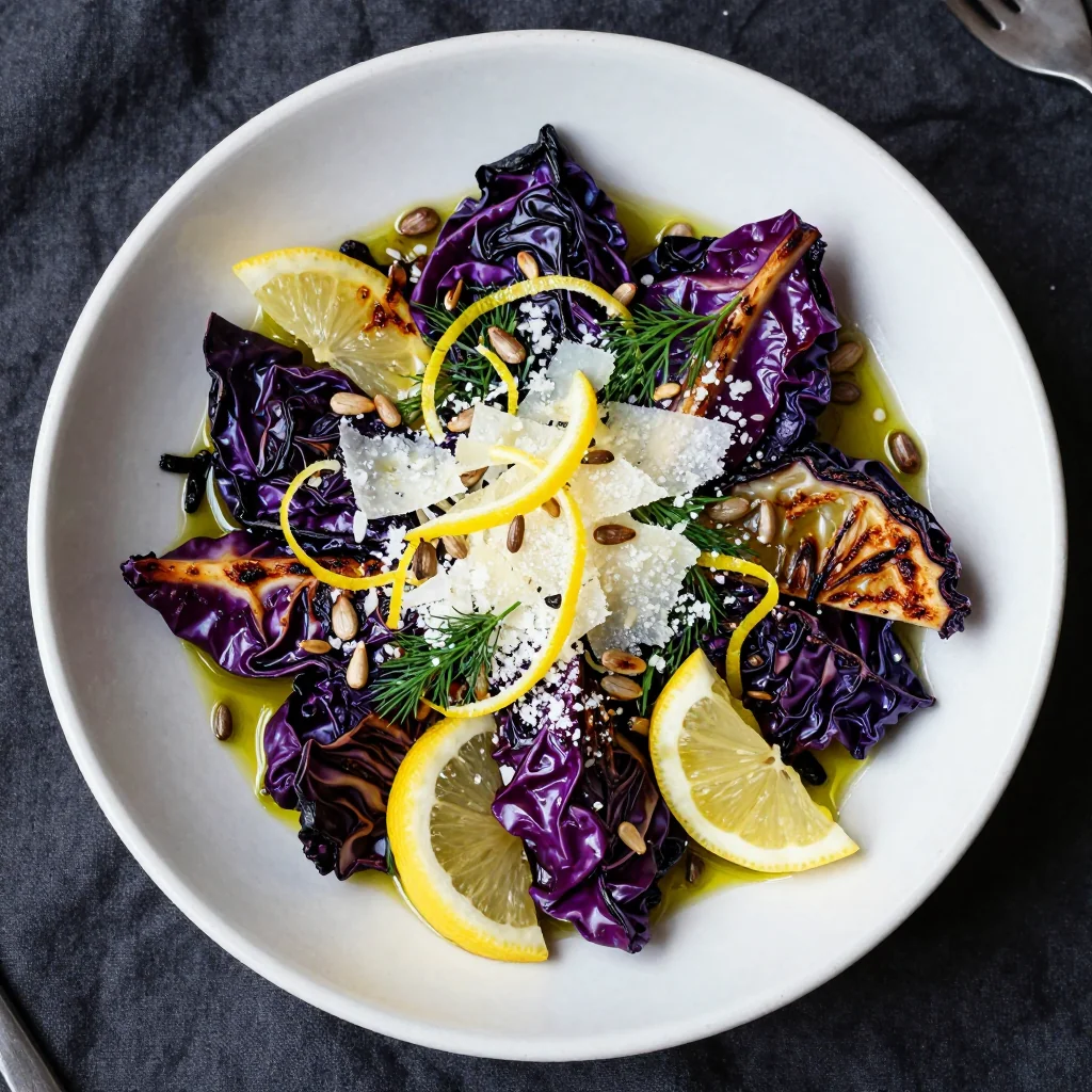 lowcalorie lemon and roasted cabbage salad for new year reset