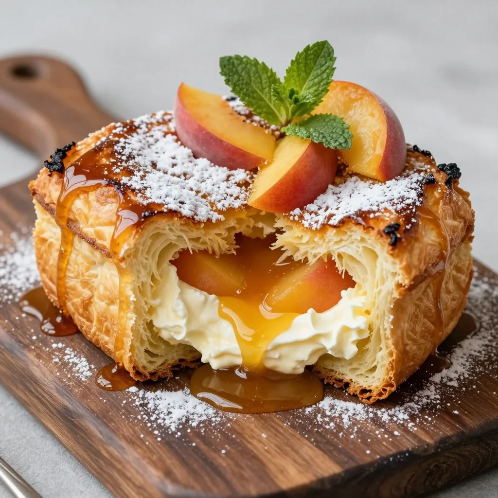 Martin Luther King Day Peach and Cream Cheese Stuffed French Toast