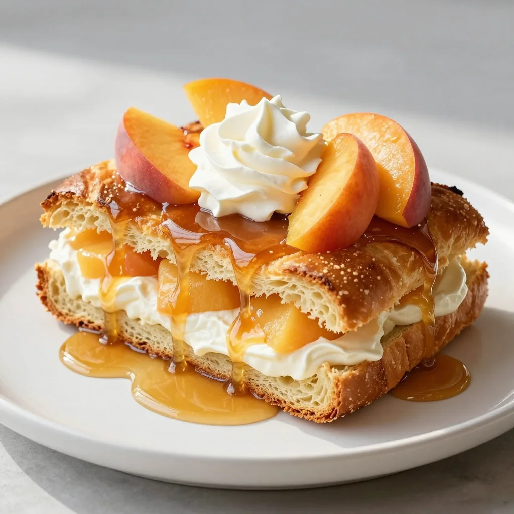 Martin Luther King Day Peach and Cream Cheese Stuffed French Toast