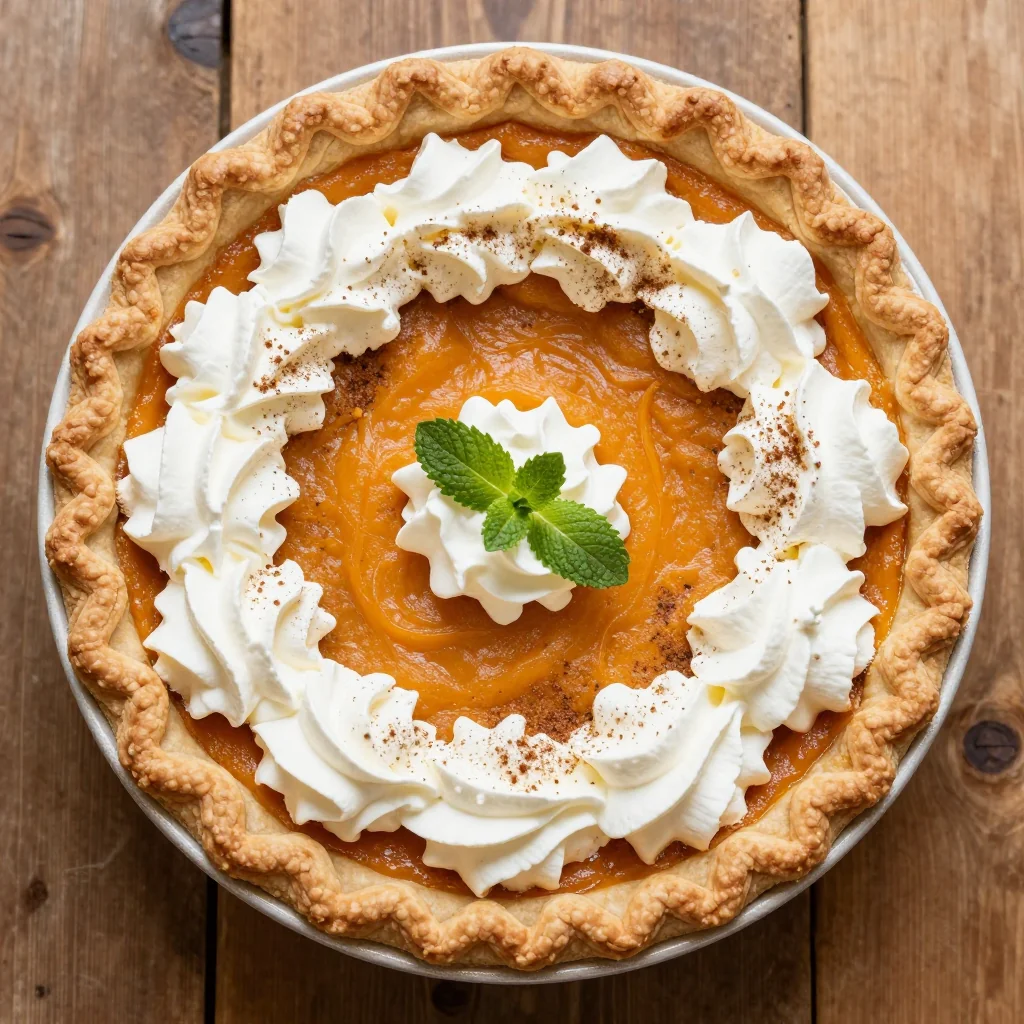 MLK Day Sweet Potato Pie with Whipped Cream