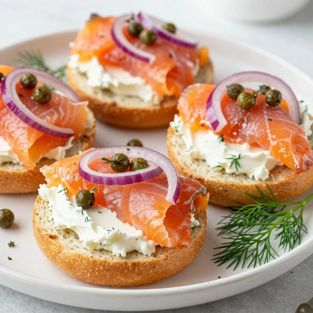 New Year’s Day Smoked Salmon and Bagel Platter