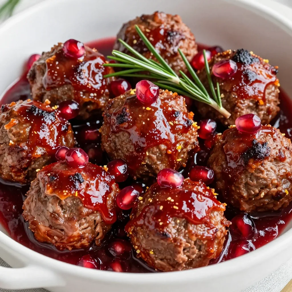 new year’s eve cocktail meatballs with tangy cranberry sauce