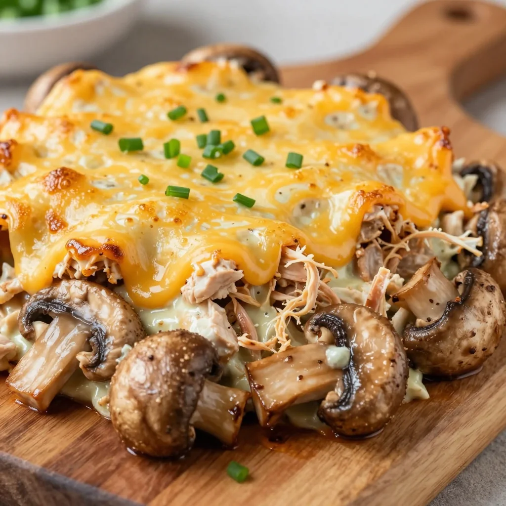 NFL Buffalo Chicken Stuffed Mushrooms for Bites