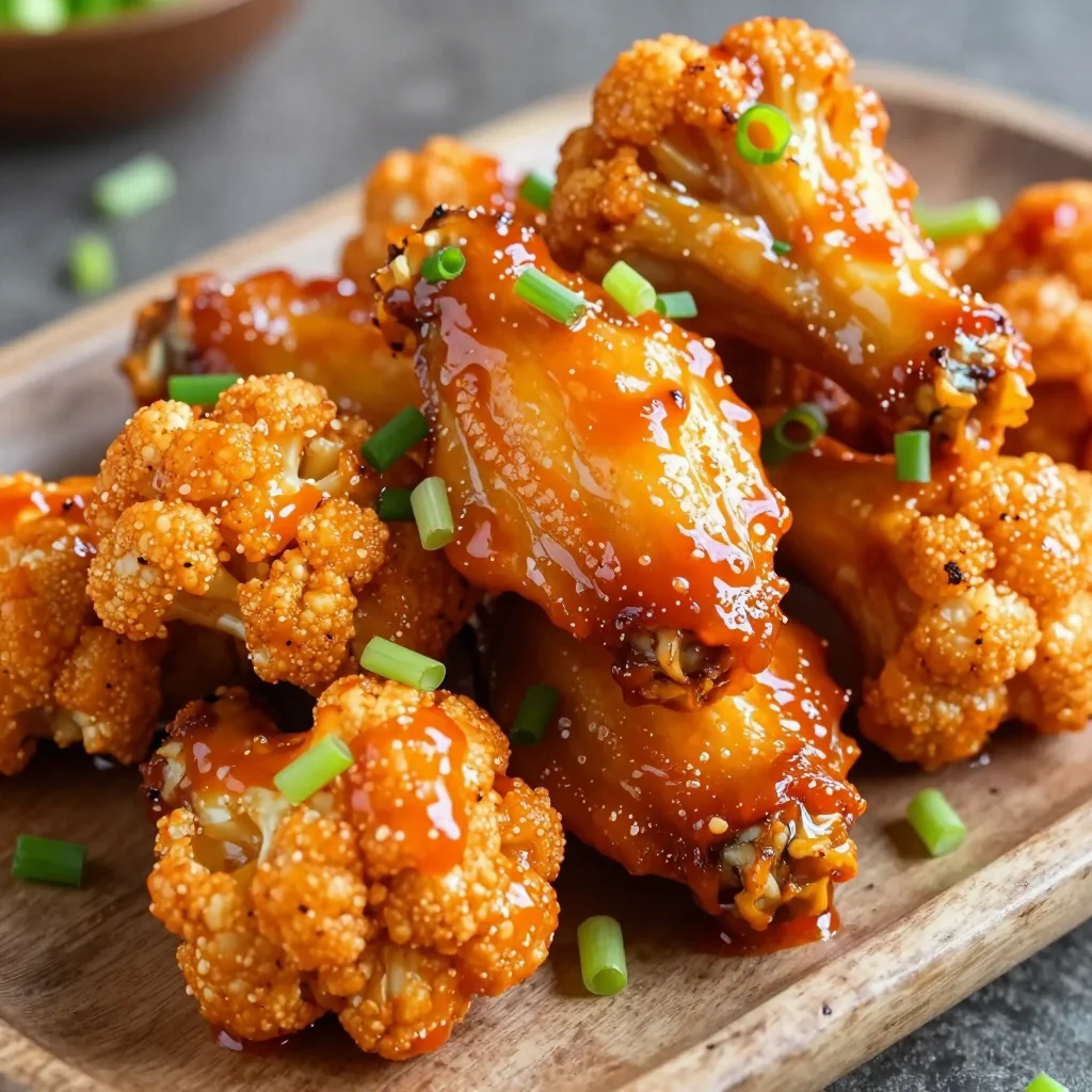 NFL Playoff Buffalo Cauliflower Wings Crispy Baked