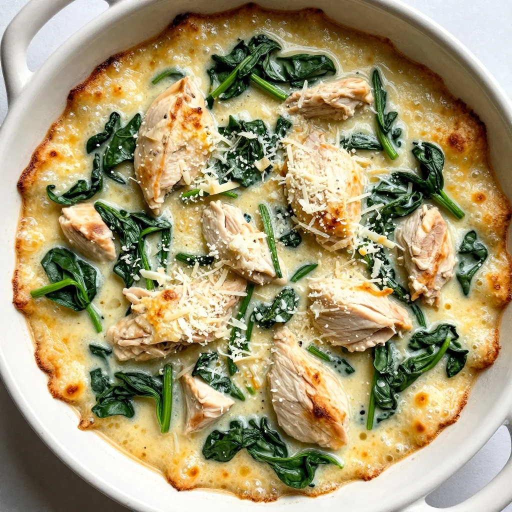 one pot chicken and spinach casserole for cozy weeknight family dinners