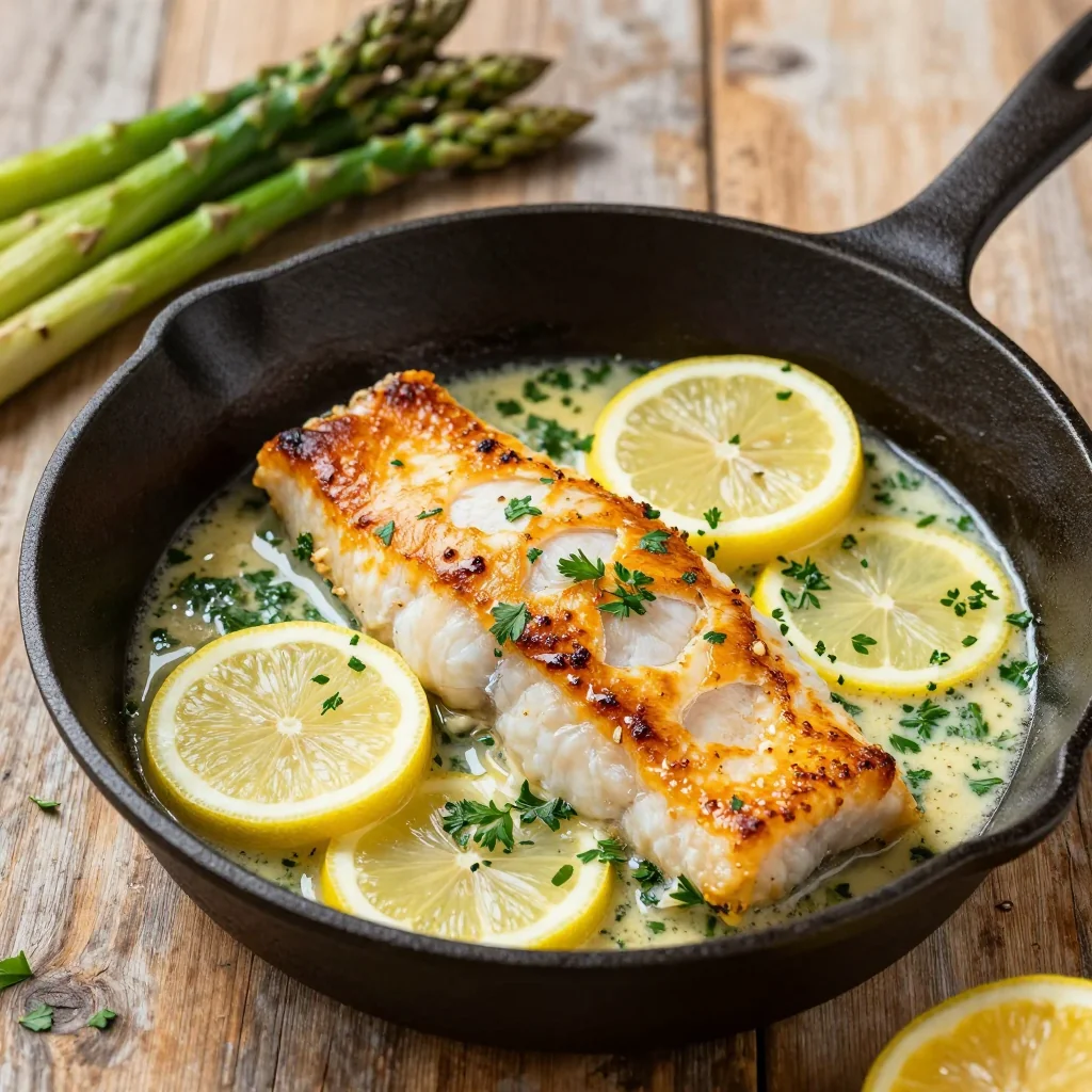 One Skillet Lemon Herb Cod for Easy Weeknight Dinners