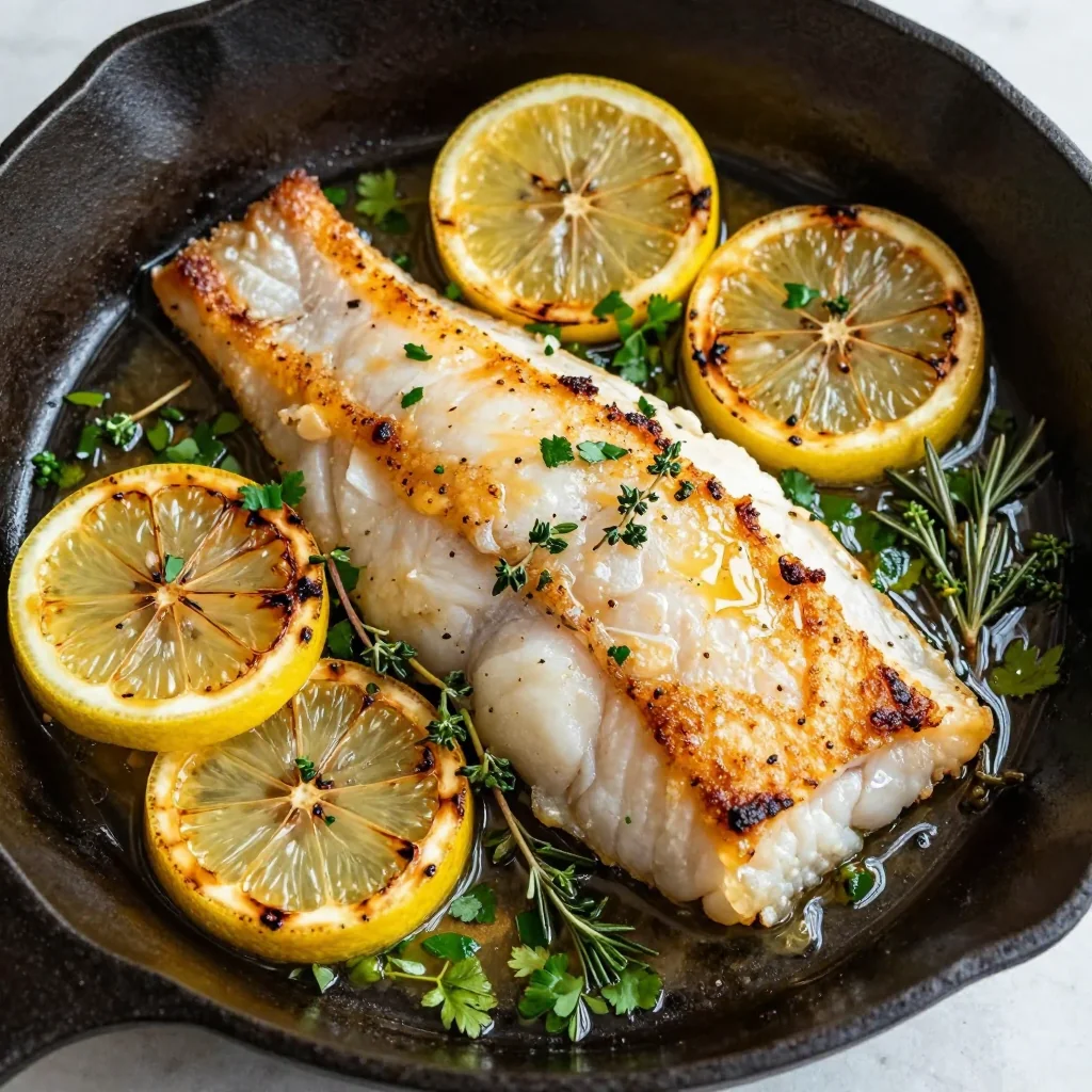 One Skillet Lemon Herb Cod for Easy Weeknight Dinners