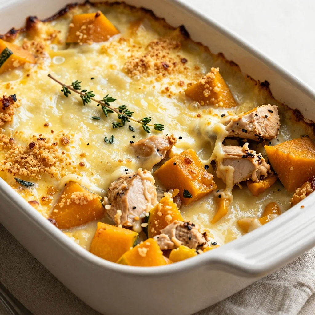 onepot chicken and winter squash casserole for busy families