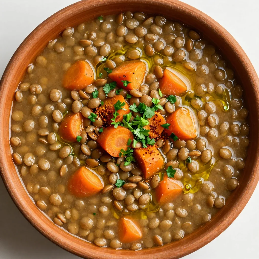 onepot lentil and carrot soup for healthy and budget friendly dinners